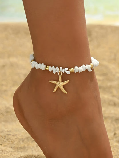 Boho Multilayer Beads Heart Chain Anklet Bracelet Charm Anklet Sandals Barefoot Beach Foot Bridal Valentine's  Jewelry J41