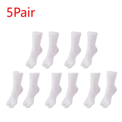 1-5PCS Women/Men Unisex Japanese Kimono Flip Flop Sandal Split Two Toes Sock Tabi Geta Cotton Socks New Arrival