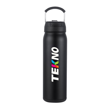 Freeze Sip  24oz Recycled Stainless Steel Bottle with easy carry handle, dual use lid & twist open bottom
