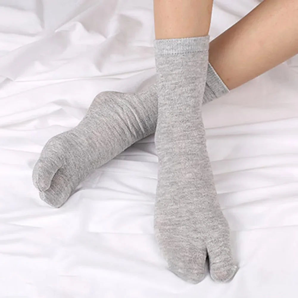 1-5PCS Women/Men Unisex Japanese Kimono Flip Flop Sandal Split Two Toes Sock Tabi Geta Cotton Socks New Arrival