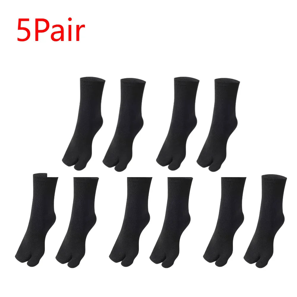 1-5PCS Women/Men Unisex Japanese Kimono Flip Flop Sandal Split Two Toes Sock Tabi Geta Cotton Socks New Arrival