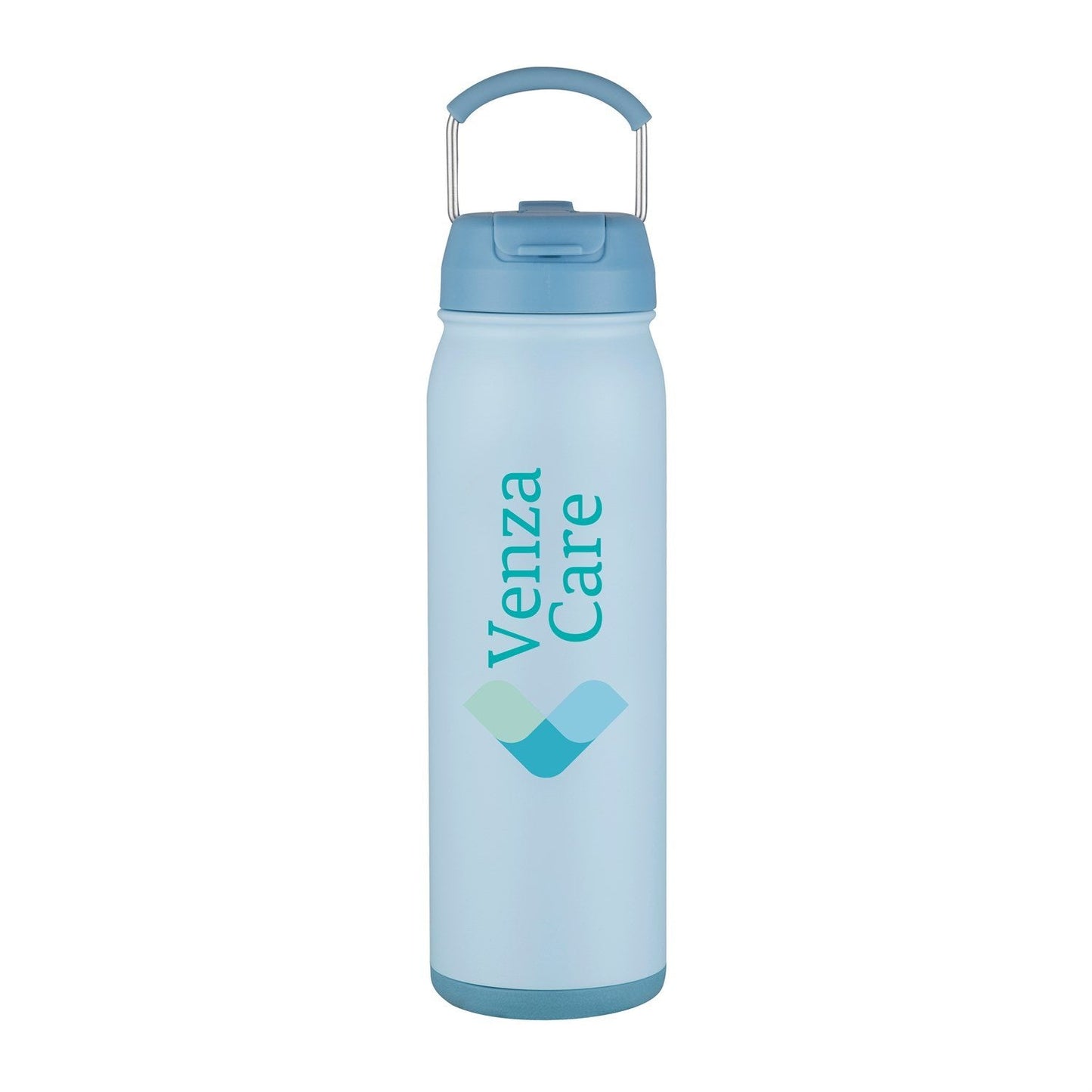 Freeze Sip  24oz Recycled Stainless Steel Bottle with easy carry handle, dual use lid & twist open bottom