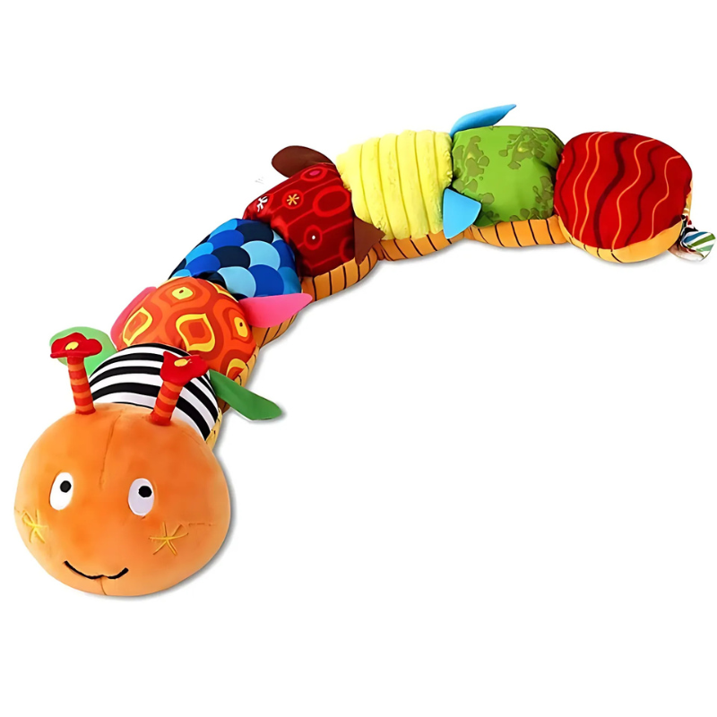 Musical Caterpillar Plush Toy with Multi-Segment Sensory Design and Sound Effects for Babies 0-3 Years