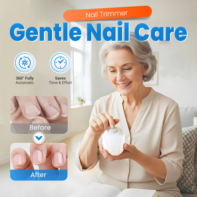 ⏳LAST DAY SALE ONLY￡8.99!!💪360° Quiet Nail Trimmer – Safe for Babies & Seniors! 👶👵  LED Light • 7 Speeds • Thick-Nail Ready • CE Certified • Ultra-Quiet 🌙🇬🇧