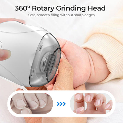 ⏳LAST DAY SALE ONLY￡8.99!!💪360° Quiet Nail Trimmer – Safe for Babies & Seniors! 👶👵  LED Light • 7 Speeds • Thick-Nail Ready • CE Certified • Ultra-Quiet 🌙🇬🇧